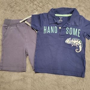 Carter's Short Sleeve Polo and Shorts